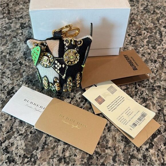 Burberry Black and Green Owl Keychain NWT - Picture 4 of 14